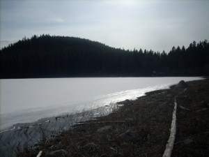 Ice still on Black lake!