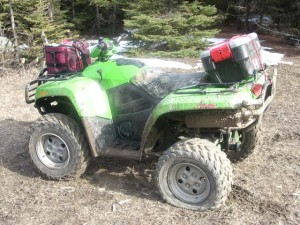 Flat tire on the quad!