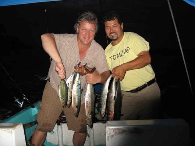 Sunset fishing for Sierra in Barra de Navidad Mexico