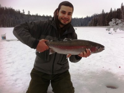 Ice Fishing 101 | How to Ice Fish | A very nice iced fished Rianbow trout!