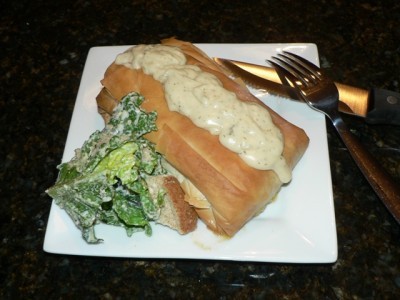 Salmon & Crab Stuffed Phyllo Recipe ... delicious!