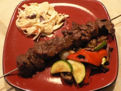 Orange Brandy Venison Moose Kabobs ... delicious!