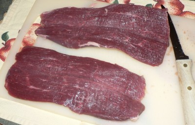 Stuffed & BBQ Venison Tenderloin Recipe ... cut open