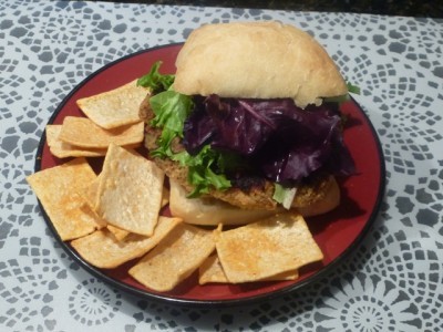 Home Made Fillet O' Sockeye Salmon Burger Sandwhich ... eat your heart out Micky D's!