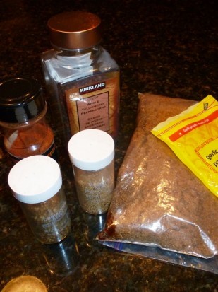 Venison Pastrami Recipe - dry rub ingredients