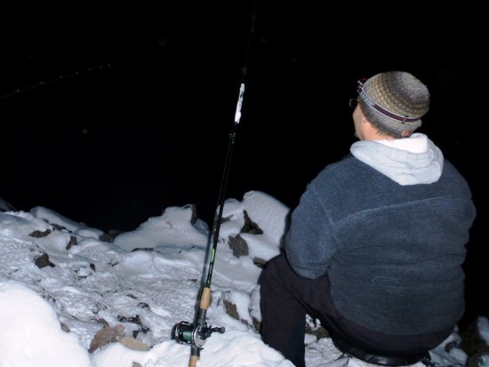 ... the wait while ice fishing burbot!