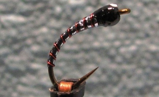 fly fishing bomber chironomids - a chromie bomber chironomid pupa fly