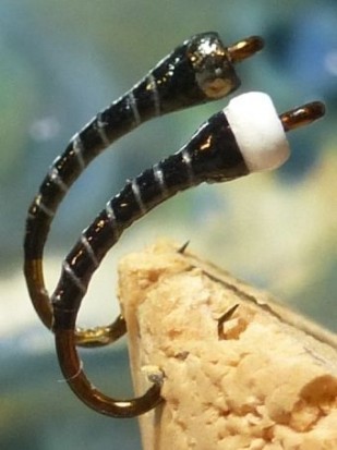 ... balck & white zebra chironomid fly patterns!