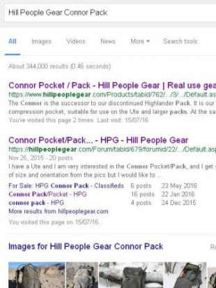 Hill People Gear Connor Pack Google Search Results