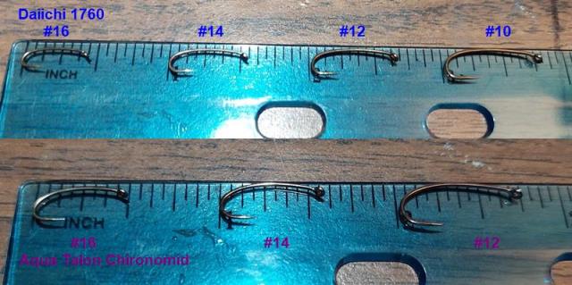 Aqua Talon Chironomid VS Daiichi 1760 - Measurement 1